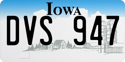 IA license plate DVS947