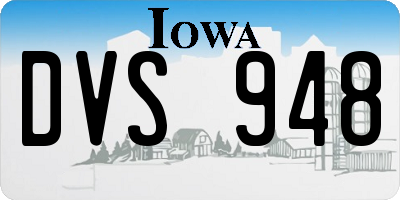 IA license plate DVS948