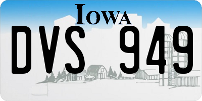 IA license plate DVS949