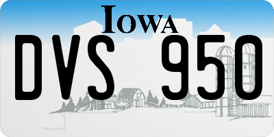 IA license plate DVS950