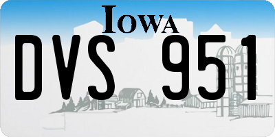 IA license plate DVS951