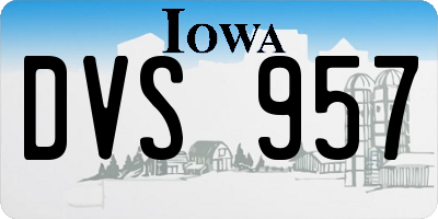 IA license plate DVS957