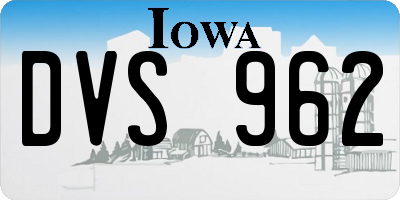 IA license plate DVS962