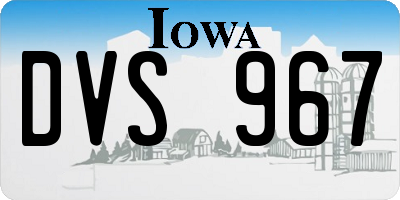 IA license plate DVS967