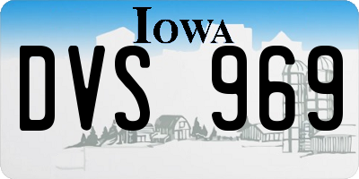 IA license plate DVS969