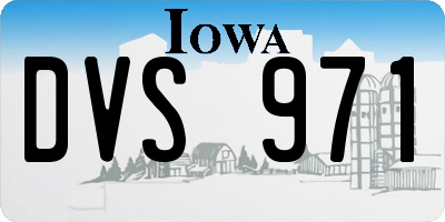 IA license plate DVS971