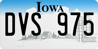 IA license plate DVS975