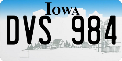 IA license plate DVS984