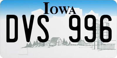 IA license plate DVS996