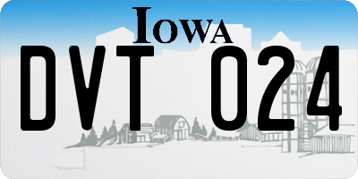 IA license plate DVT024