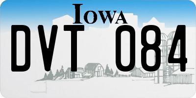 IA license plate DVT084