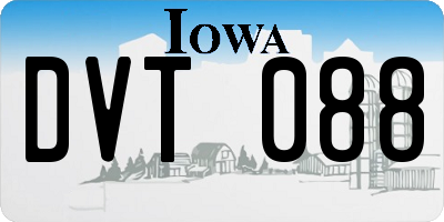 IA license plate DVT088