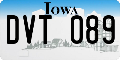 IA license plate DVT089