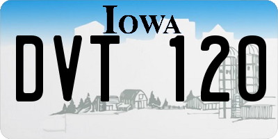 IA license plate DVT120