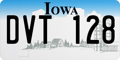 IA license plate DVT128