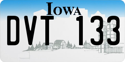 IA license plate DVT133