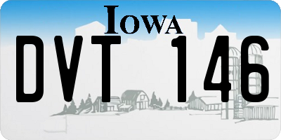 IA license plate DVT146