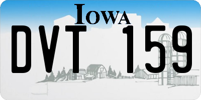 IA license plate DVT159