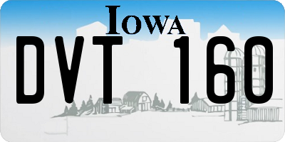IA license plate DVT160