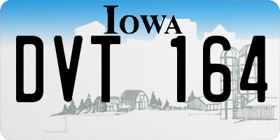 IA license plate DVT164