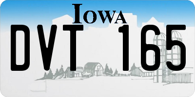 IA license plate DVT165