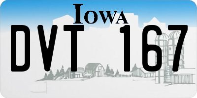 IA license plate DVT167