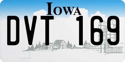 IA license plate DVT169
