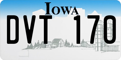 IA license plate DVT170