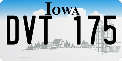 IA license plate DVT175