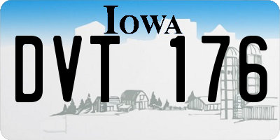 IA license plate DVT176