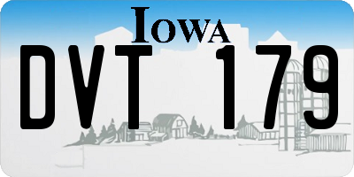 IA license plate DVT179