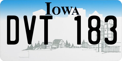 IA license plate DVT183