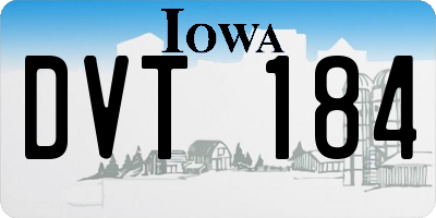 IA license plate DVT184