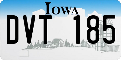 IA license plate DVT185