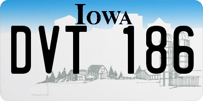 IA license plate DVT186