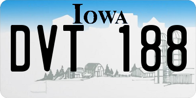 IA license plate DVT188