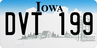 IA license plate DVT199