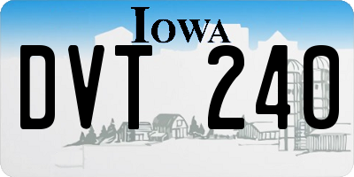 IA license plate DVT240