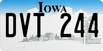 IA license plate DVT244