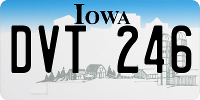IA license plate DVT246