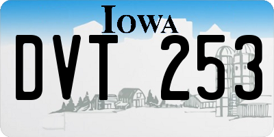 IA license plate DVT253