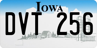 IA license plate DVT256