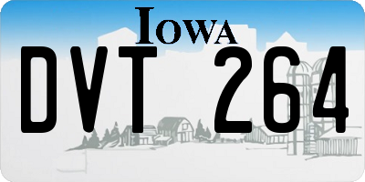 IA license plate DVT264