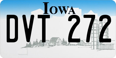 IA license plate DVT272