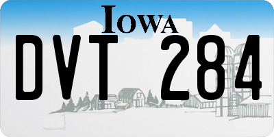 IA license plate DVT284