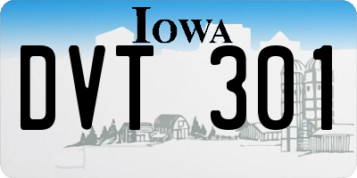 IA license plate DVT301