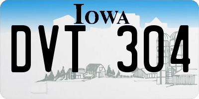 IA license plate DVT304