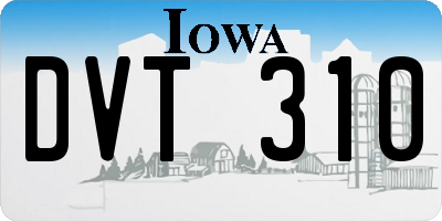 IA license plate DVT310