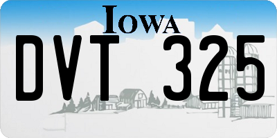IA license plate DVT325