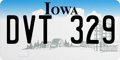 IA license plate DVT329